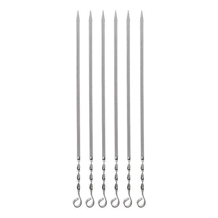 سیخ جوجه عروس مدل گالوانیزه دسته پیچ کد Sgp60 بسته 6 عددی